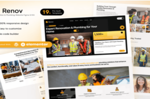 Renov - Renovation & Plumbing Elementor Template Kit 1.0