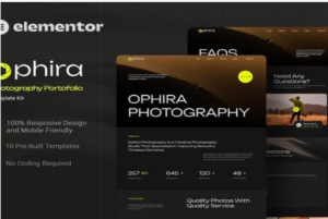 Ophira - Photography Portfolio Elementor Template Kit 1.0