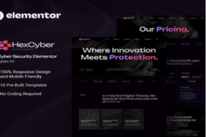 Hexcyber - IT Cyber Security Elementor Template Kit 1.0