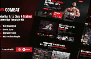 Combat - Martial Arts Club & Trainer Elementor Template Kit 1.0