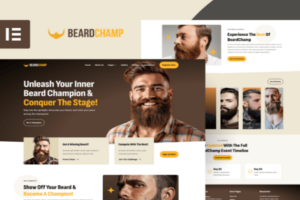 BeardChamp - Beard & Mustache Competition Elementor Template Kit 1.0