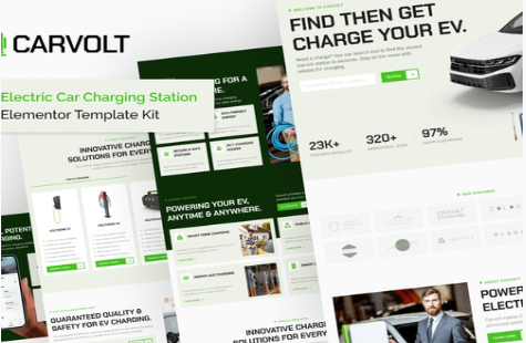 Carvolt - Electric Car Charging Station Elementor Template Kit 1.0