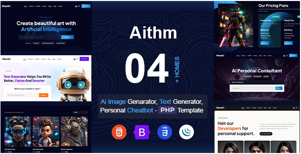 Aithm - AI Agency & Futuristic Startup PHP Template