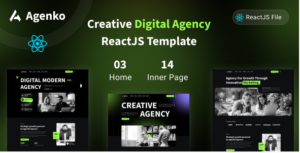Agenko - Creative Digital Agency ReactJS Template