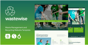 Wastewise — Waste Management Disposal and Recycling Website Template