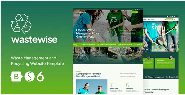 Wastewise — Waste Management Disposal and Recycling Website Template