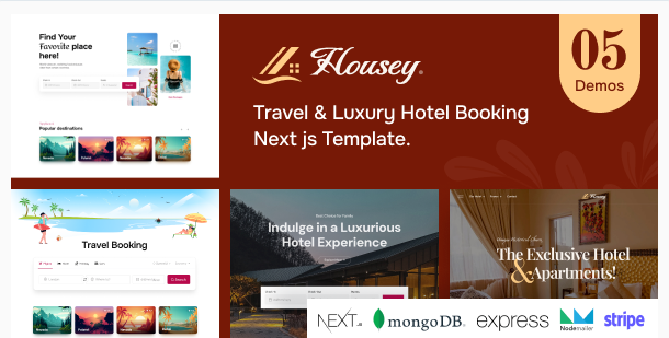 Housey - Resort & Hotel React Next js Template