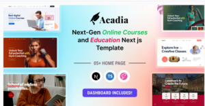 Acadia - University & Online Course React Next js Template