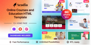 Acadia - Online Courses & Education Template