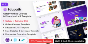 Edupath - React Gatsby.js Online Courses & Education LMS Template