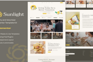 Sunlight - Charity and Volunteer Elementor Template Kit 1.0