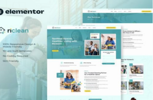 Riclean - Cleaning Service Company Elementor Template Kit 1.0