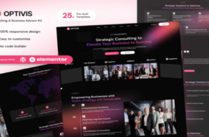 Optivis - Consulting & Business Advisor Elementor Template Kit 1.0