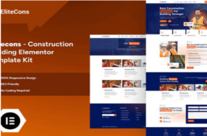 Elitecons - Construction Building Elementor Pro Template Kit 1.0