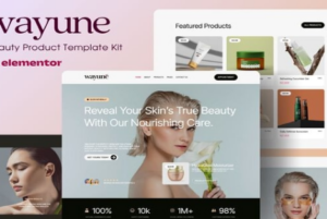 Wayune - Beauty Care Product Elementor Template Kit 1.0