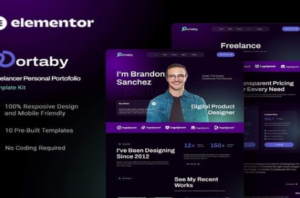 Portaby - Freelancer Personal Portofolio Elementor Template Kit 1.0