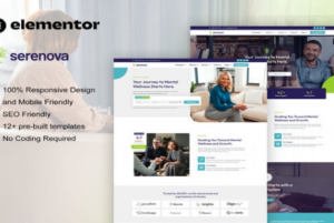 Serenova - Psychology & Mental Health Elementor Pro Template Kit 1.0