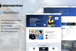 Buildion - Construction & Building Service Elementor Pro Template Kit 1.0