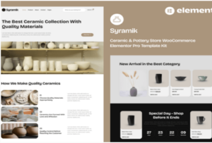 Syramik - Ceramic & Pottery Store WooCommerce Elementor Pro Template Kit 1.0