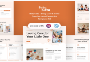 Babysista - Baby Care & Child Care Services Elementor Template Kit 1.0