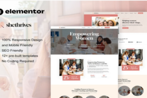 SheThrives - Feminine Business Elementor Pro Template Kit 1.0
