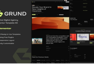 Grund - Creative Digital Agency Elementor Template Kit 1.0