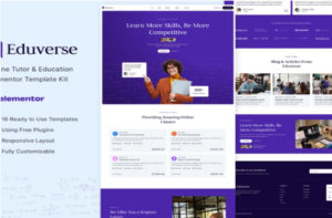Eduverse - Online Tutor & Education Elementor Template Kit 1.0