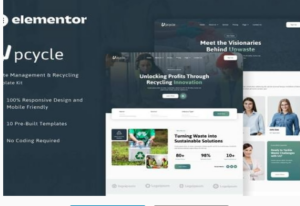 Upcycle - Waste Management & Recycling Elementor Template Kit 1.0