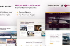Helirent - Helicopter Charter Elementor Template Kit 1.0