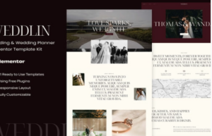 Weddlin - Wedding & Wedding Planner Elementor Template Kit 1.0