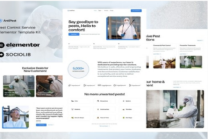 AntiPest - Pest Control Service Elementor Template Kit 1.0