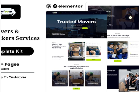Miover - Packers & Movers Service Elementor Template Kit 1.0