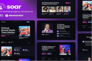 SoarBuzz - Influencer Agency Elementor Template Kit 1.0
