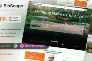 BioScape - Landscape Design & Home Decoration Elementor Template Kit 1.0