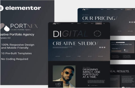 Portnex - Creative Portfolio Agency Elementor Template Kit1.0