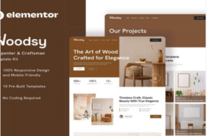 Woodsy - Carpenter & Craftsman Elementor Template Kit 1.0