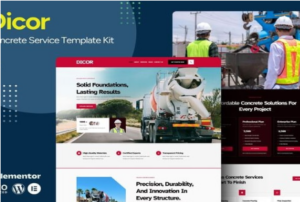 Dicor - Concrete Service Elementor Template Kit 1.0