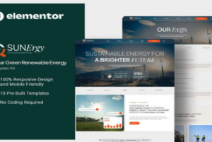 Sunergy - Solar Green Renewable Energy Elementor Template Kit 1.0
