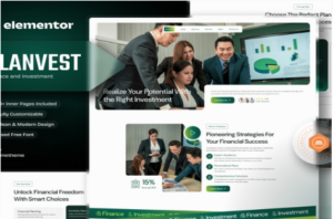 Plantvest - Finance & Invesment Elementor Template Kit 1.0