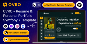 Ovro – Symfony 7 Resume & Personal Portfolio Template