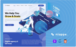 Niapps - Multipurpose Agency It Services Bootstrap Template Website Template