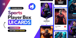 Sports Player Box – Elementor UI Cards 1.0.0