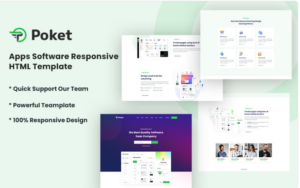 Poket – Apps Software Responsive Website Template