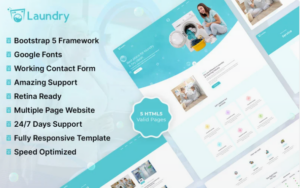 Laundry HTML Website Template