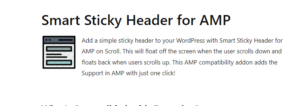 Smart Sticky Header for AMP 1.0.4