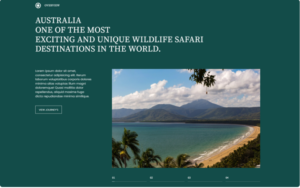 Australia safari - Multipage Safari templates Website Template