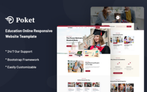 Poket – Education Online Responsive Website Template