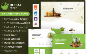 Herbal Store Responsive HTML Template Website Template