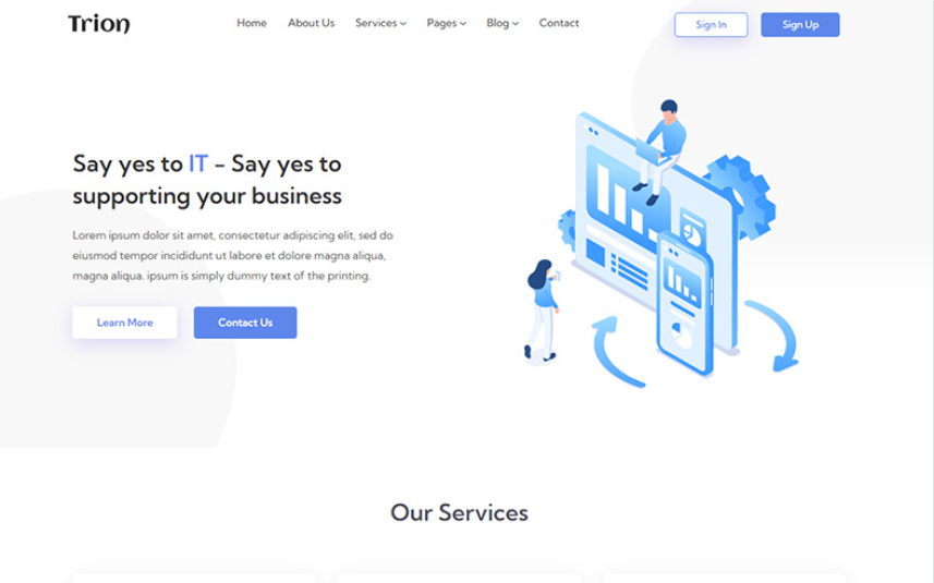 Trion - IT Solutions and Technology Website Template