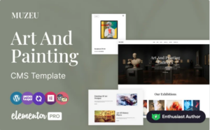 MUZUE - Art and Sculpture Gallery Wordpress Elementor Theme WordPress Theme